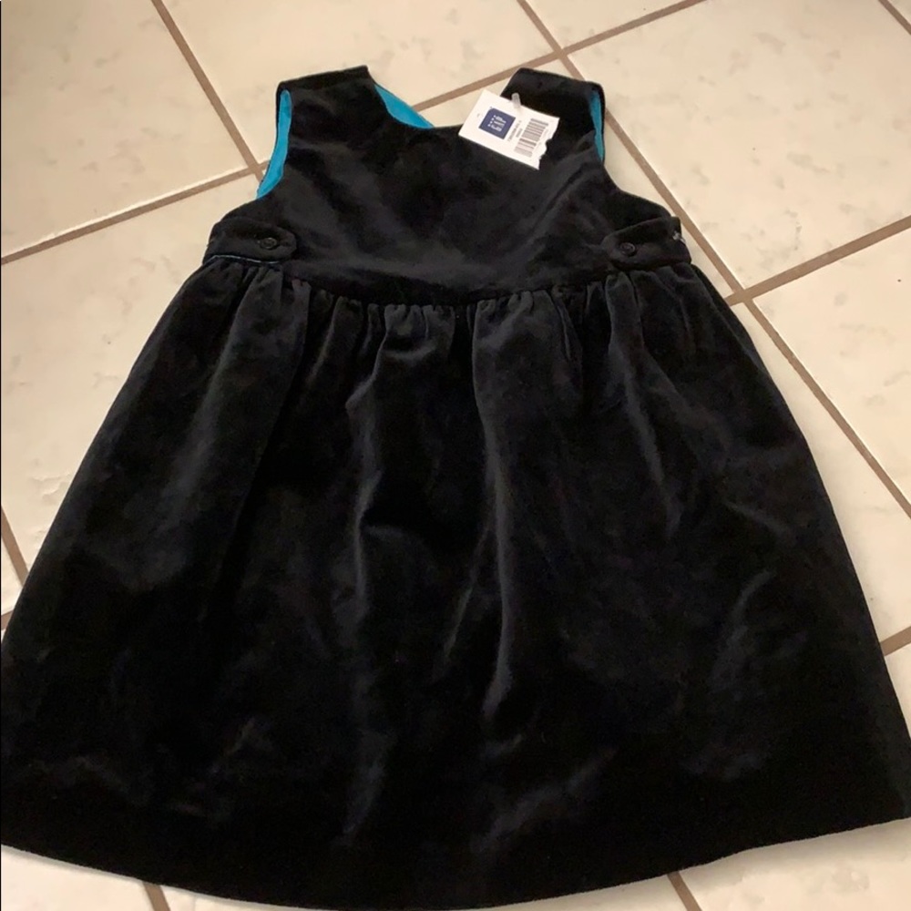 Baby gap dressy black velvet dress 12-18 mos NWT